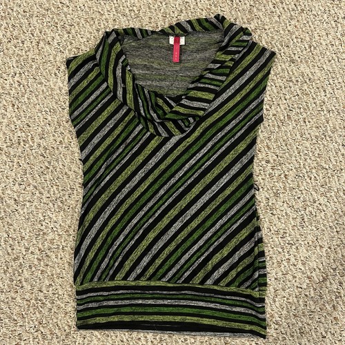 Heart Soul Vintage Blouse Womens Cowl Neck Sleeveless Pullover Made In USA