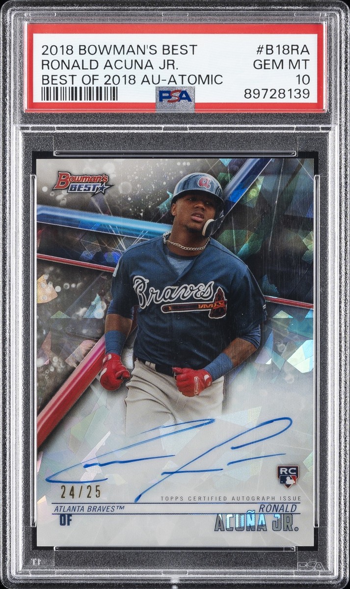 2018 BOWMAN'S BEST BEST OF 2018 AUTOS ATOMIC RONALD ACUNA JR 2018 BOWMAN'S BEST BEST OF 2018 AUTOS ATOMIC RONALD ACUNA JR