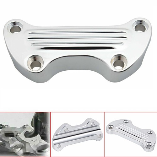 1" Handlebar Riser Top Clamp Cover for Harley Sportster Softail Dyna Chrome CNC - Picture 1 of 9
