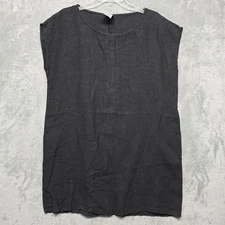 Match Point Dress Womens Sz Small Linen Minimalist Made in USA HLT449 Summer