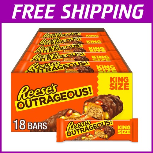 OUTRAGEOUS! Peanut Butter Chocolate Bars, 18 Count - Picture 1 of 9