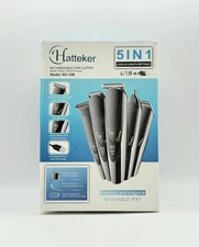 Hatteker Mens Hair Clipper Beard Trimmer Rechargable Hair Clipper 5 in 1