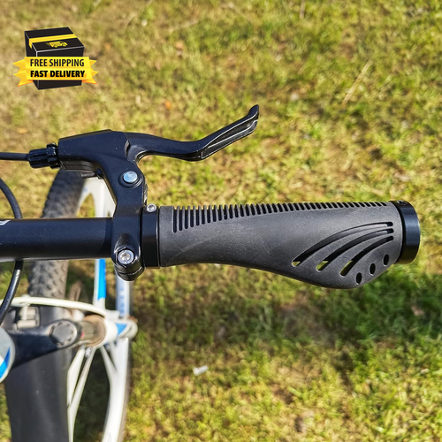 Bicycle Handlebar Grips, Single Lock Bike Grips with Soft Rubber, Anti-Slip Hand - Picture 6 of 6