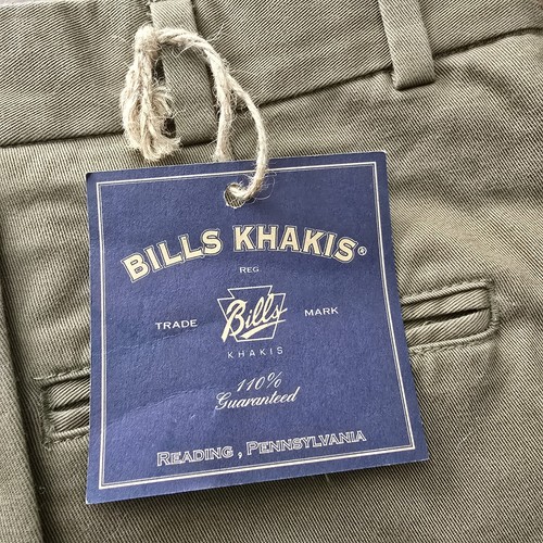 Neu mit Etikett Bills Khakis Gr. 30 grün Twill Baumwolle plissiert vorne Hose M1P - Bild 3 von 9