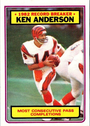 1983 Topps Sticker Inserts Ken Anderson #2 Cincinnati Bengals Football ...