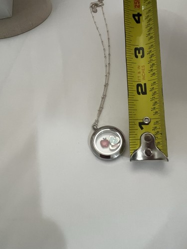 Origami Owl Charm Locket Necklace Stainless Steel Pendant Chain - Bild 6 von 7