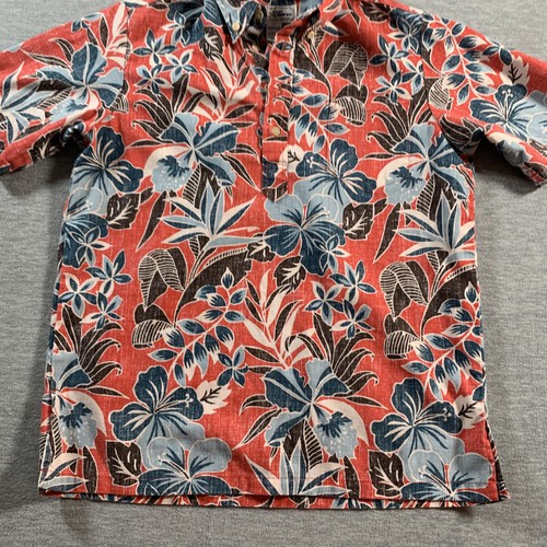 Camisa Reyn Spooner Juvenil XL Roja Azul Floral Tradiciones Hawaianas Hecha Hawaii EE. UU. - Imagen 2 de 10