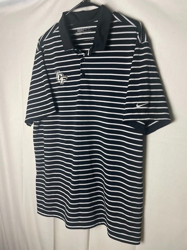 Nike Central Florida Golden Knights Herren Poloshirt schwarz weiß gestreift Gr. XL - Bild 2 von 6