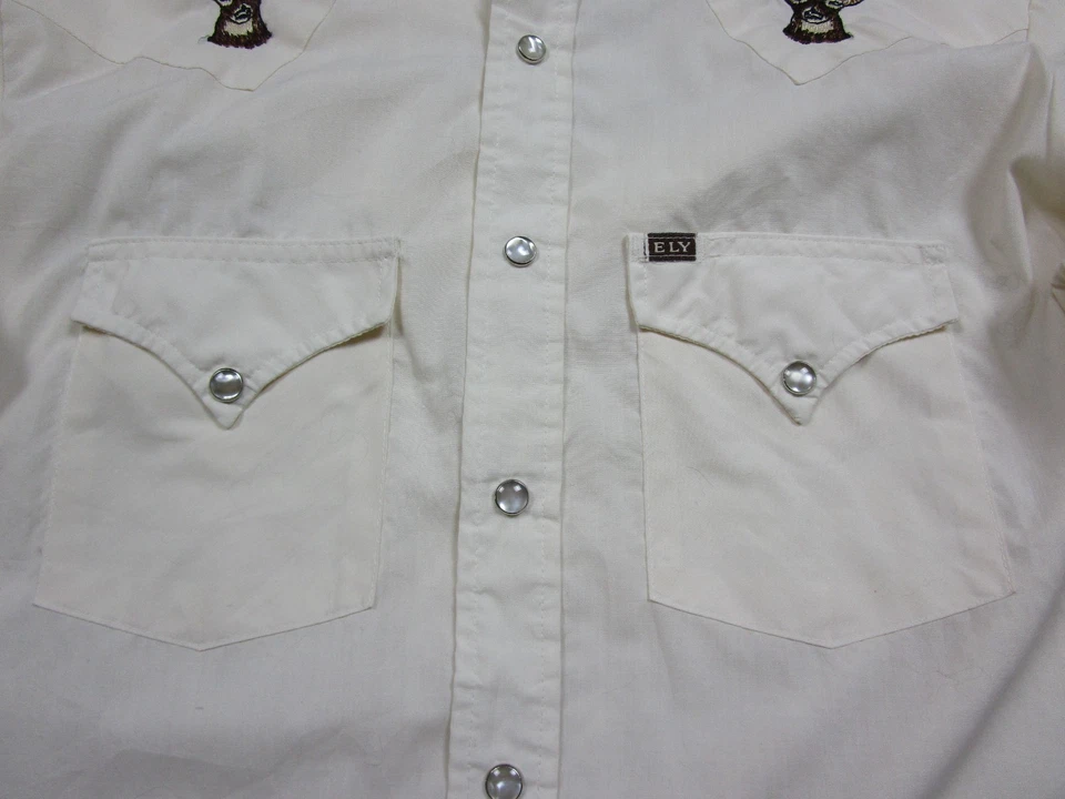 Camisa Western Vintage Ely Plains Rider Perla Snap Gaucho Bordada Querida (L) Foto 3 de 4