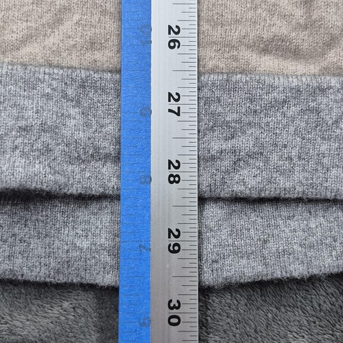 Voyage by Marina Rinaldi Wool Cashmere Colorblock Turtleneck Sweater Gray Beige - Picture 5 of 10