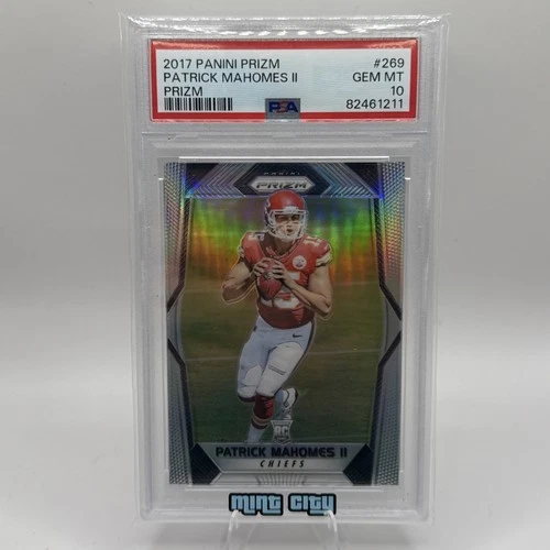 2017 Panini Prizm Patrick Mahomes Silver Prizm PSA 10 Rookie Card Chiefs #269 RC