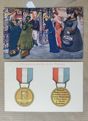 SATIRICA WW1-LOTTO 2 CARTOLINE-C86-195 - Picture 1 of 1