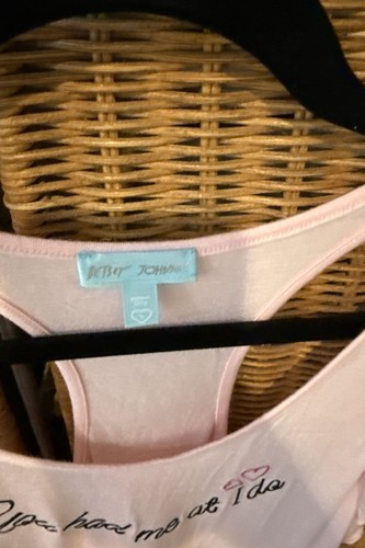 Braguita tejida rayón Betsey Johnson "You Had Me At I Do" talla L casarse - Imagen 2 de 4