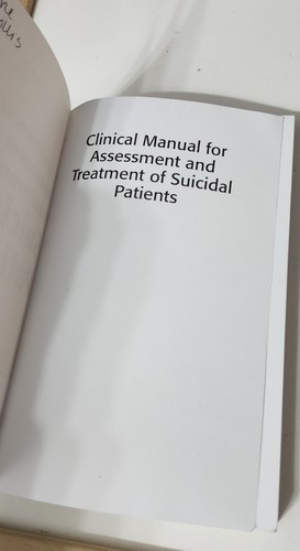 Rare Clinical Manual For Assessment And Treatment Of Suicidal Patients Book - Foto 2 di 13