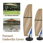 Weatherproof Patio Umbrella Cover with Drawstring and Belt for Security