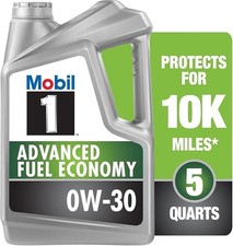 Mobil 1 Advanced Fuel Economy Full Synthetic Motor Oil 0W-30, 5 Quart 23.99 per gallon