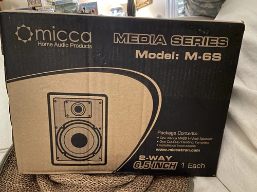 Micca (Model M-6S) 6.5” 2-Way In-Wall Speaker – Home Theater Audio-NEW!