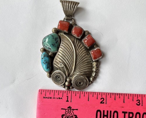 Colgante Navajo Jim Yazzie Turquesa Vintage Plata de Ley - Imagen 6 de 6