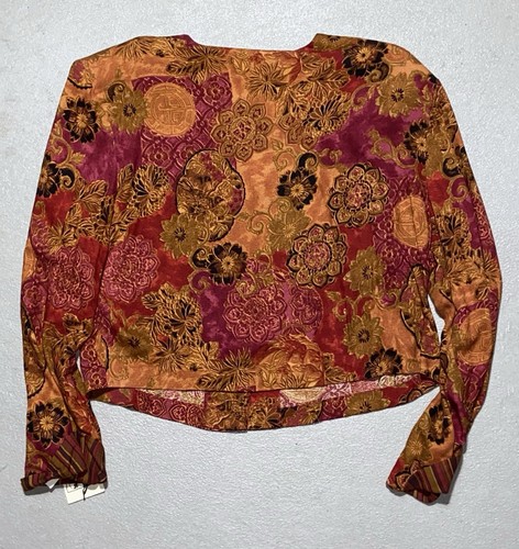 VTG 80s Melrose Womens Two Piece Set Leggings Patchwork Artsy Floral psychedelic - Picture 4 of 13