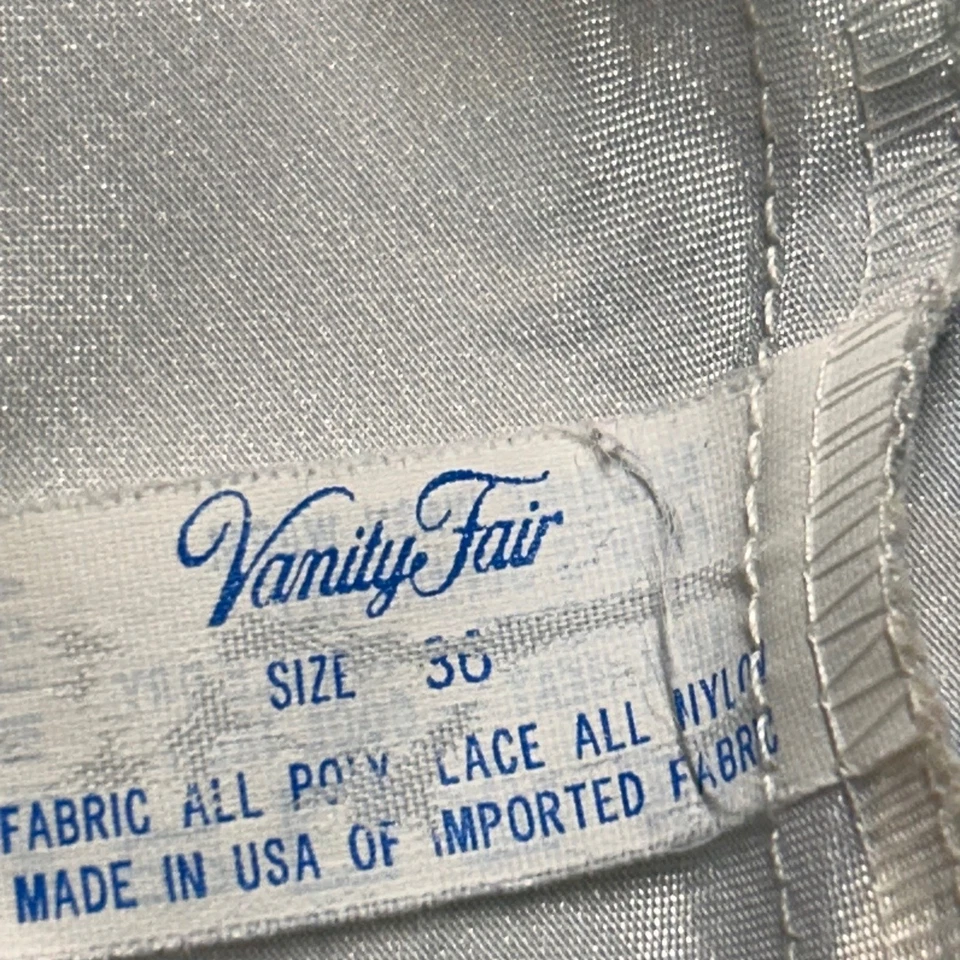 Top Cami Vanity Fair Vintage Floral Encaje Talla 36 Crema Cottagecore EE. UU. Foto 3 de 4