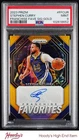 2023-24 Panini Prizm Franchise Favorites Gold Stephen Curry AUTO 02/10 PSA 9