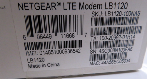 NETGEAR LB1120-100NAS 4G LTE Modem – 150Mbps Instant Broadband – Used - Picture 5 of 5
