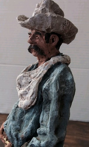 Vintage Daniel Monfort Original Western Skulptur 1989 Cowboy Revolverheld  - Bild 12 von 19