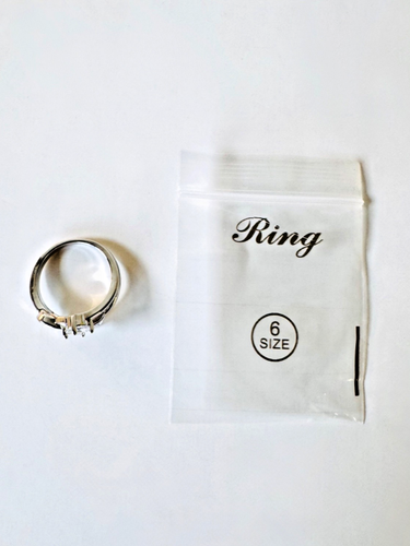 Silver Tone Split Band Wing Ring with Round Diamond Style Gems Size 6 - Picture 11 of 13