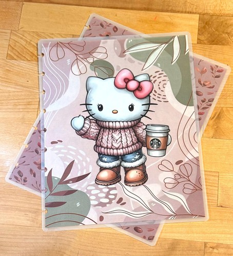 MATTE Fall Kitty Cat Hello Cover Set 4 use with Classic HAPPY Planner~ - Picture 3 of 7