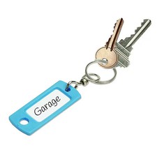 Lucky Line Key Tag, Blue, Plastic, Clear Plastic Insert, - 50 PK 16830 Lucky