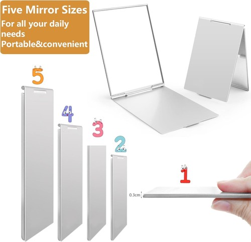 laeeyin Reisespiegel Taschenspiegel Klein Kosmetikspiegel Handspiegel klappba... - Bild 7 von 10