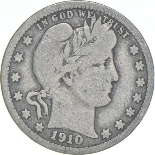 1910 Barber Quarter Average Circ