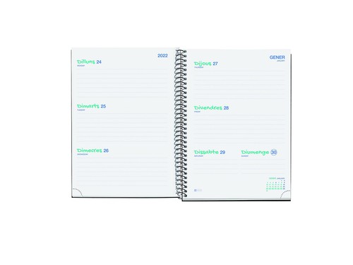 Miquelrius - Agenda scolastica 2021-2022 - Formato PLUS 15 x 21,3 cm, vista sett - Foto 2 di 5