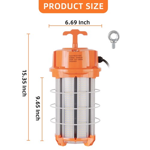 250W Construction Lights Super Bright 37500 Lumens Led Temporary Work Light 5... - Picture 2 of 7