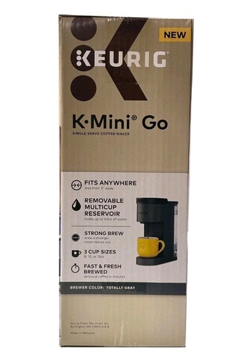 Keurig 42 oz K-Mini Coffee Maker Gray Go Single-Serve K-Cup Pod Brewer Brand NEW - Picture 3 of 4