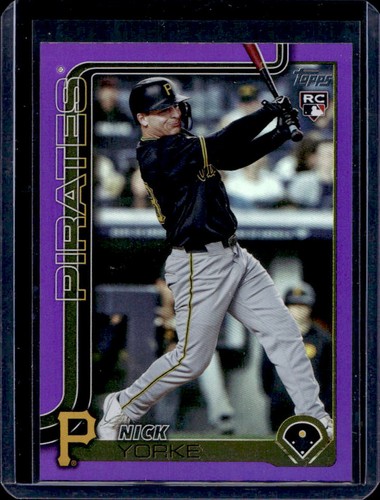 2025 Topps Nick Yorke RC Purple Rainbow Foilboard Rookie #210/250 Pirates
