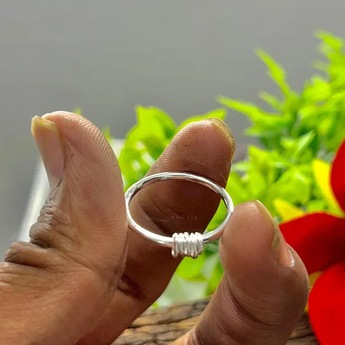 Anillo giratorio de plata de ley: anillo minimalista de plata 925 de todos los tamaños - Imagen 10 de 12