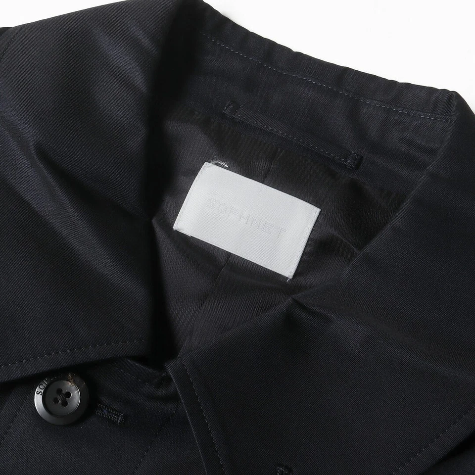 SOPHNET Softnet Coat Navy Blue Size: M 25SS Cotton silk Gabardine Used BEEG-0 - Image 3 of 4