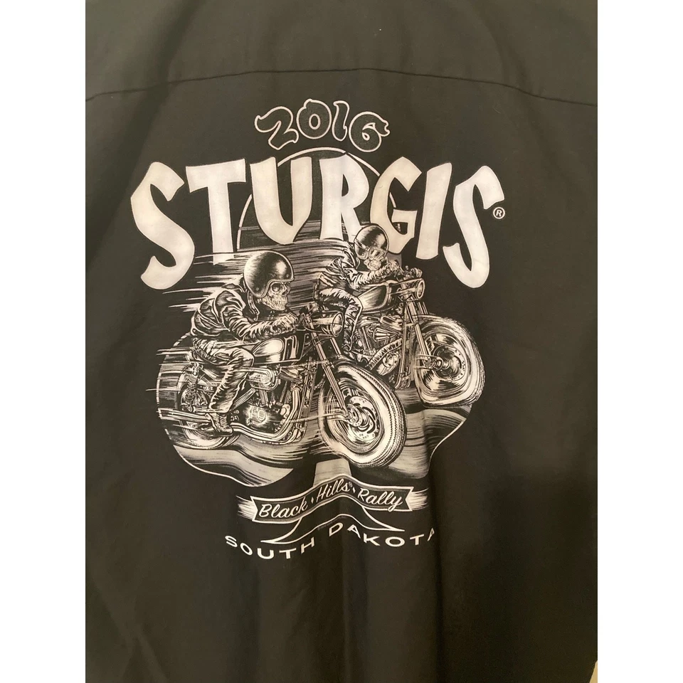 Red Kap Shirt XXL 2016 76th Annual Black Hills Rally Button Up Motorcycle  - Image 2 of 4