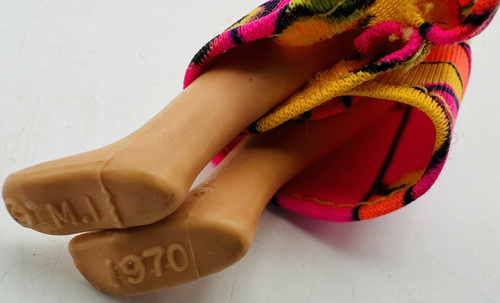 Mattel Rock Flowers Brezo Gafas Mono Sin Zapatos Muñeca 6.5" De Colección 1970 - Imagen 5 de 6