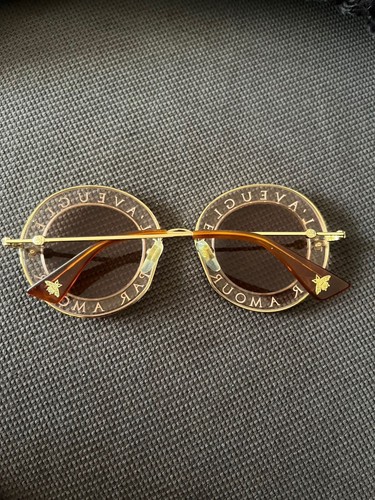 Vintage Gucci GG0113S 004 L'Aveugle Par Amour Designer Sunglasses Japan Rare - Picture 2 of 8
