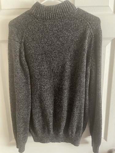 Suéter Izod Para Hombre Grande Gris Cuarto Abotonado Pullover Grueso - Imagen 4 de 4