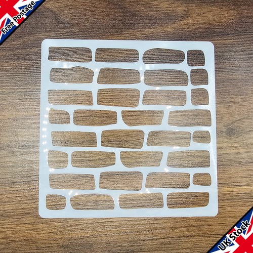 12x Brick, Stone and Various Stencils for Model Railway Crafting Dolls House D&D - Picture 8 of 18