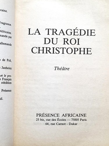 LA Tragedie Du Roi Christophe Cesaire, Aime: Paperback 1970 - Picture 3 of 8