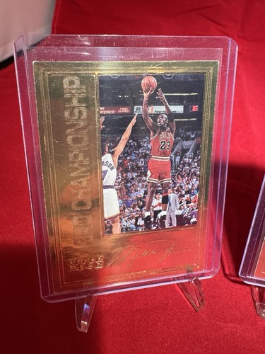 1998 Upper Deck MICHAEL JORDAN 22 Kt K Gold Cards - Picture 3 of 7