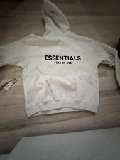 Essentials Light Oatmeal Hoodie Size L ($110 RETAIL) NEW IN BAG AND TAGS!!