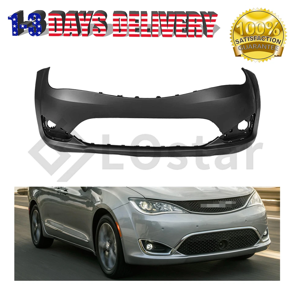 Front Bumper Cover Fascia Primed For 2017-2020 Chrysler Pacifica 68602223AA - Изображение 2 из 4