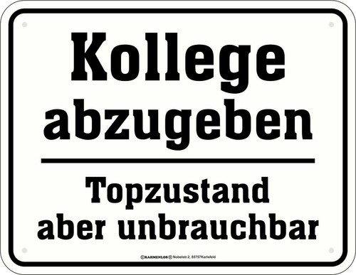 lustige Werkstatt Schilder für Männer Geschenke Sprüche Schilder Blech-Schild - Bild 18 von 22