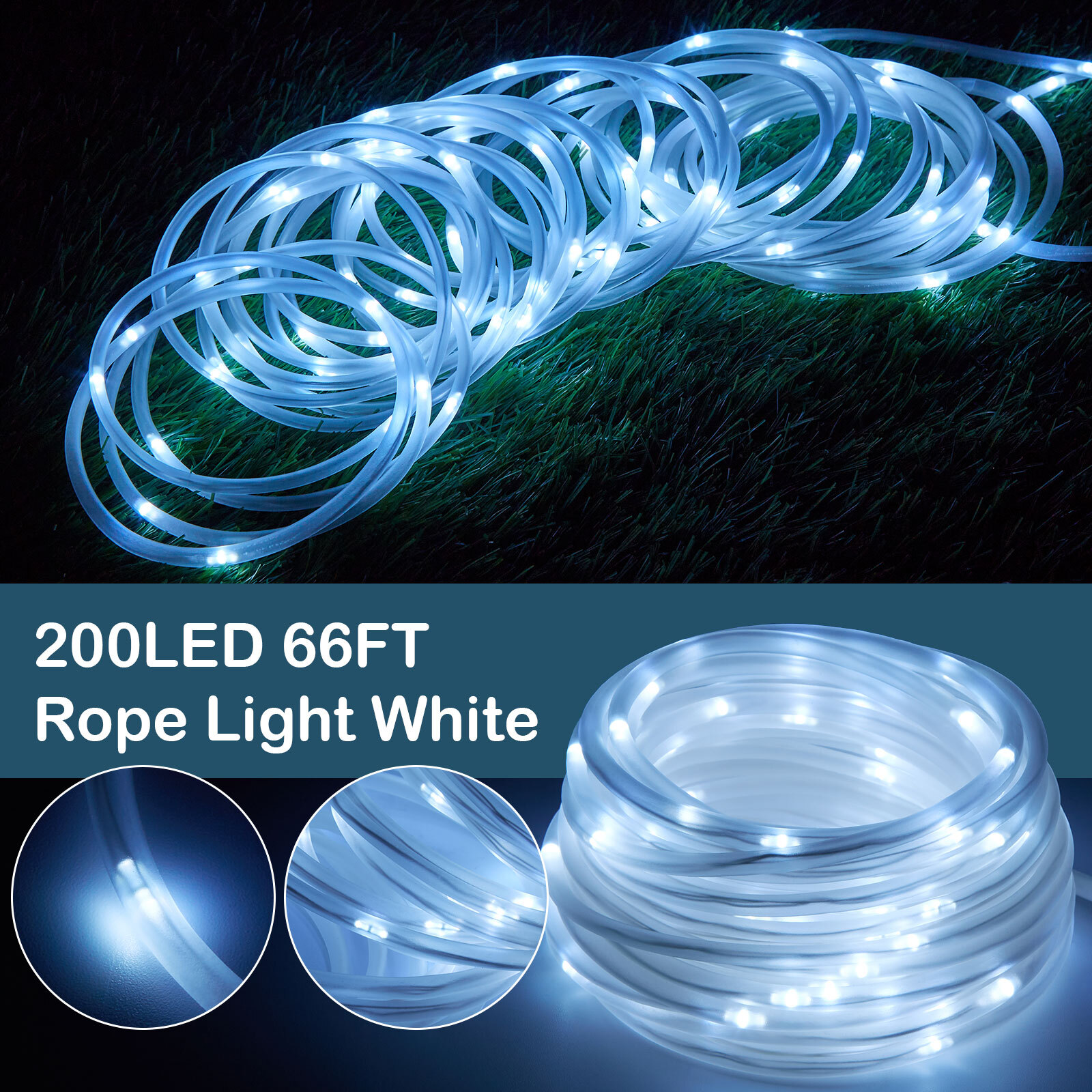 50 LED Waterproof Solar Rope Tube Lights,22Ft (7m)Led String Strip Decorative Christmas Wedding Party Garden Outdoor Light Lamp For Wedding, Patio, Garden, Christmas Decor,7 Colo 50 LED Waterproof Solar Rope Tube Lights,22Ft (7m)Led String Strip Decorative Christmas Wedding Party Garden Outdoor Light Lamp For Wedding, Patio, Garden, Christmas Decor,7 Colo