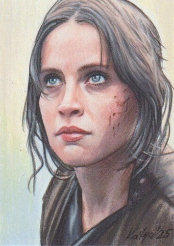 ACEO by Katya * Jun Erso * Rogue One * Star Wars * Sketch Card 1/1